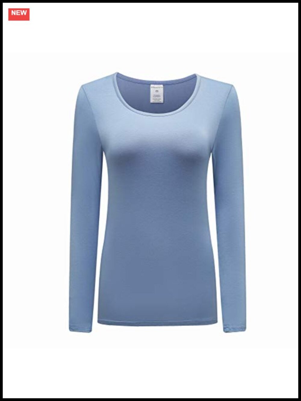 Women's Long Sleeve Scoop Neck Stretch Basic Layer Tee